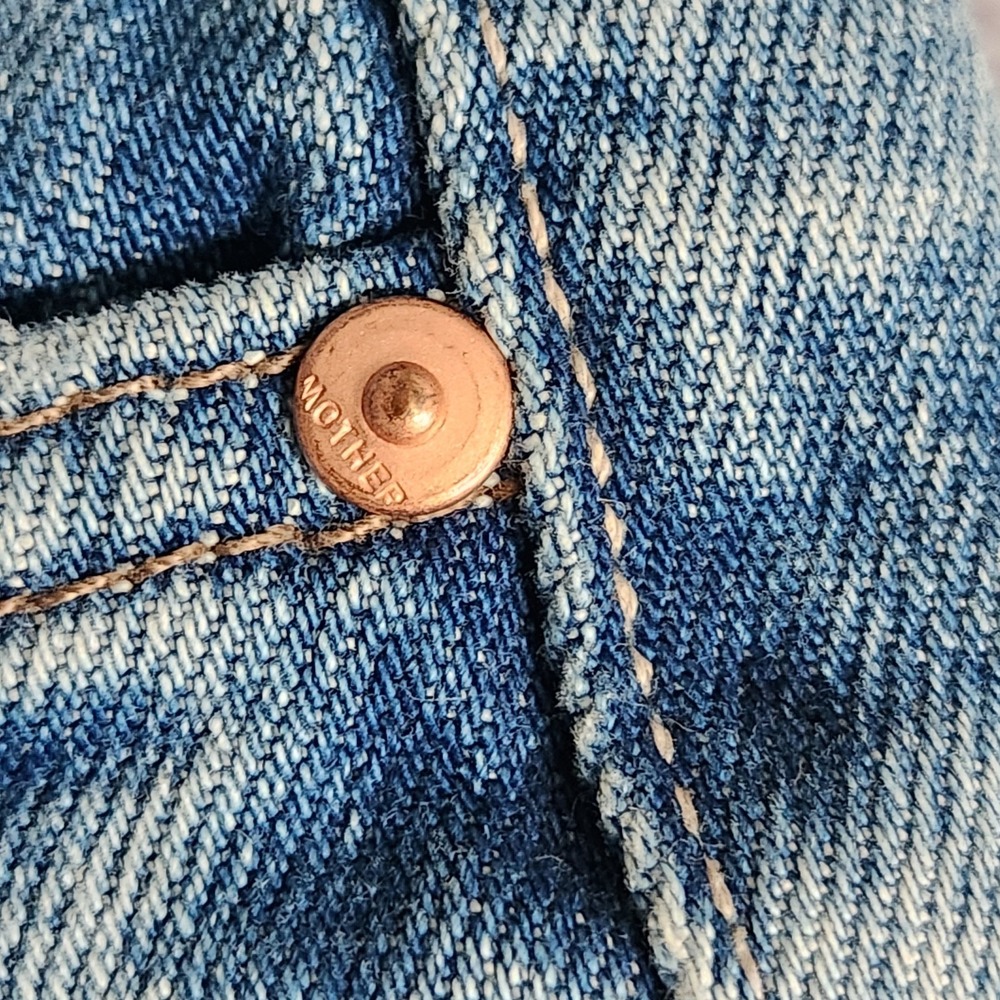 MOTHER Superior The Tripper Flood Fray Jeans Left In The Dust Distressed 24 - Picture 7 of 16